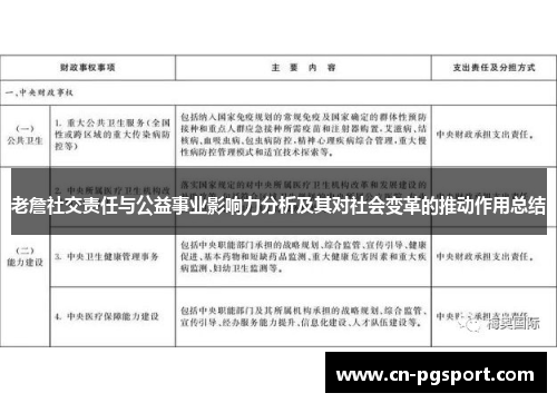 老詹社交责任与公益事业影响力分析及其对社会变革的推动作用总结