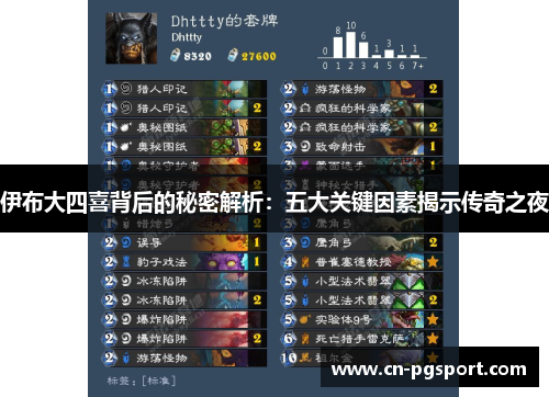伊布大四喜背后的秘密解析：五大关键因素揭示传奇之夜